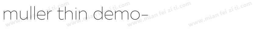 muller thin demo字体转换
